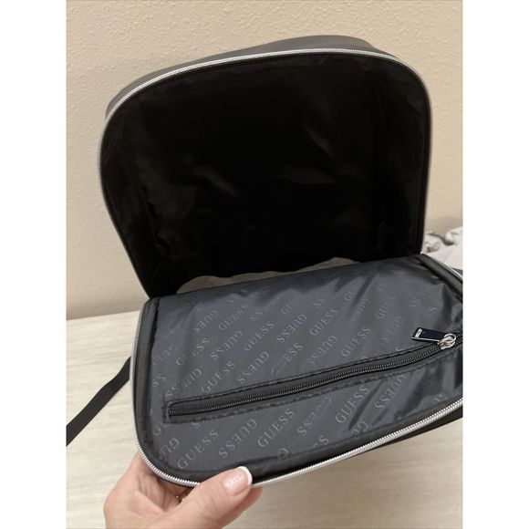 Guess Los Angeles KAMRI Travel Laptop Backpack Black Signature Embossed NWT - Picture 9 of 15
